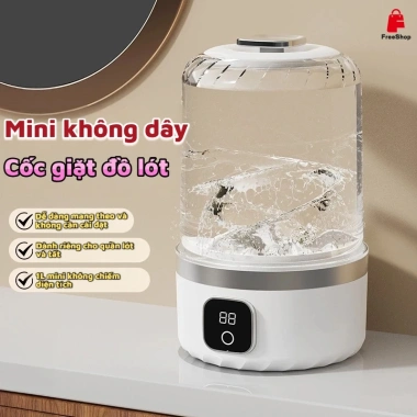Máy giặt quần lót mini di động tự động không dây - Nhỏ gọn, tiện lợi, giảm giá 294k