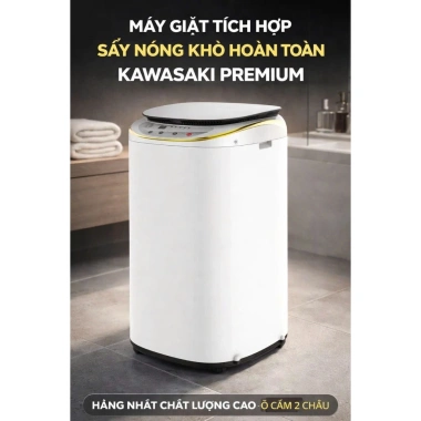 Máy giặt tích hợp sấy khô Mini PVL Kawasaki 10 chức năng, bảo hành 6 năm, giá 3,880,000₫ 7