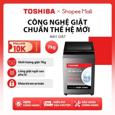 Máy giặt Toshiba 7Kg AW-L805AV SG - Freeship, lắp đặt, chính hãng, bảo hành 2 năm