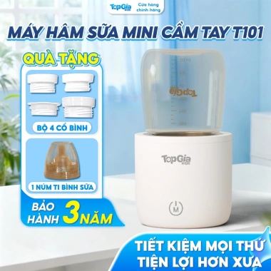 Máy hâm sữa mini cầm tay cao cấp M3-04/T1-01 TopGiaKids, kèm 4 cổ nối, chỉ 829k