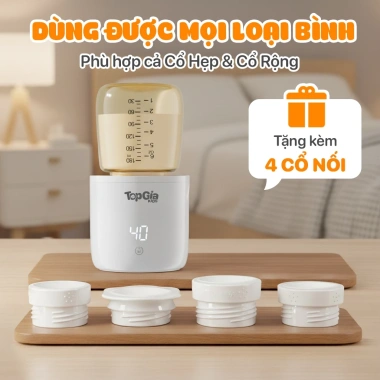 Máy hâm sữa mini cầm tay cao cấp M3-04/T1-01 TopGiaKids, kèm 4 cổ nối, chỉ 829k 7
