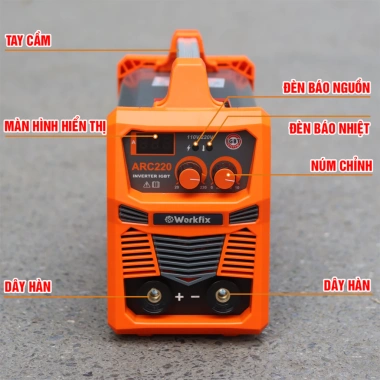Máy hàn điện WORKFIX WF-ARC220PRO 20-220A 6.1KVA - Hàn que 1.6~4.0, 1.449.000 VND