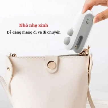Máy hàn miệng túi mini cầm tay, dao cắt, sạc pin, đáy nam châm, MH01 - 68.000₫ 3