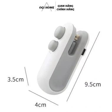 Máy hàn miệng túi mini cầm tay, dao cắt, sạc pin, đáy nam châm, MH01 - 68.000₫ 8