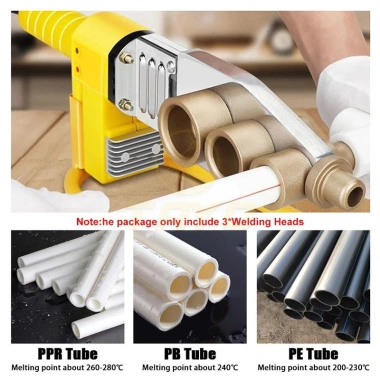 Máy hàn ống nhiệt PPR 20-63mm 3 lỗ 6 đầu 1.000W - Giá 55.000đ, chất lượng bền