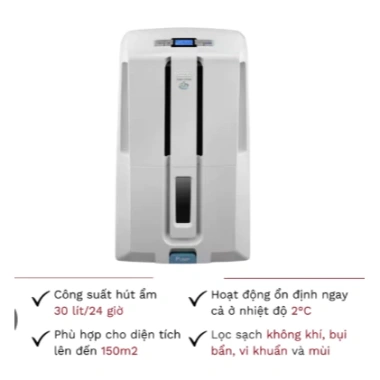 Máy Hút Ẩm Delonghi DD230P 30L Nhập Đức - BH 12 Tháng - Giá 7,450,000 VND Máy Hút Ẩm Delonghi DD230P 30L Nhập Đức - BH 12 Tháng - Giá 7,450,000 VND