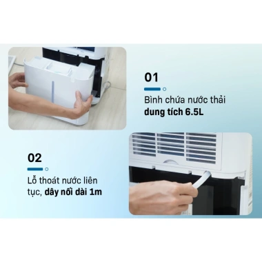 Máy hút ẩm Fujie HM-918EC-N dưới 50m2 WiFi, giảm còn 4,450,000 VND, bảo hành 2 năm 7