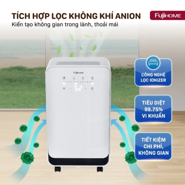 Máy hút ẩm FUJIHOME DH.10 10L/ngày và lọc không khí Ionizer - Giá ưu đãi 3.016.000 VND 2