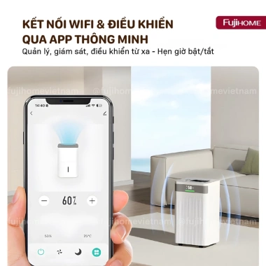 Máy hút ẩm Fujihome DH20NW-HEPA 20L/ngày dưới 50m2 WiFi, HEPA lọc khí, bảo hành 2 năm – Giá 4,900,000₫ 7
