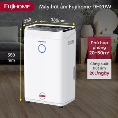 Máy hút ẩm FUJIHOME DH20W 20L/ngày, máy nén wifi nhập khẩu - 2.74 triệu 8