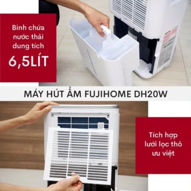 Máy hút ẩm FUJIHOME DH20W 20L/ngày, máy nén wifi nhập khẩu - 2.74 triệu 9