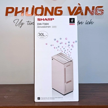 Máy hút ẩm ion SHARP DW-T30HV-W 30L/ngày, sấy quần áo giày dép,