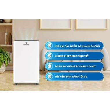 Máy hút ẩm Kosmen KM-60S 60L/ngày dưới 110m2 có WiFi, BH 2 năm, giảm giá 36,5 triệu