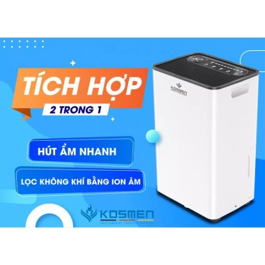 Máy hút ẩm Kosmen KM-60S 60L/ngày dưới 110m2 có WiFi, BH 2 năm, giảm giá 36,5 triệu