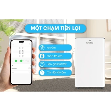 Máy hút ẩm Kosmen KM-60S 60L/ngày dưới 110m2 có WiFi, BH 2 năm, giảm giá 36,5 triệu