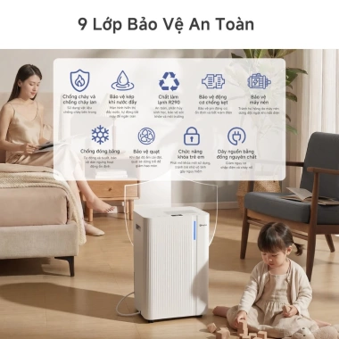 Máy hút ẩm LiteDry C8 Simplus 20L/ngày, bình 4.5L, lọc ion âm 7 triệu, giá 5.499.000 VND