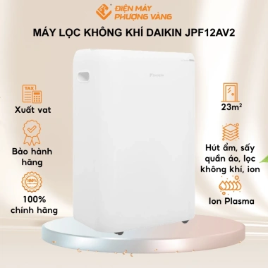 Máy hút ẩm lọc không khí Daikin JPF12AV2 50m2 sấy quần áo, tạo ion, BH 1 năm - Giá 9,8 triệu