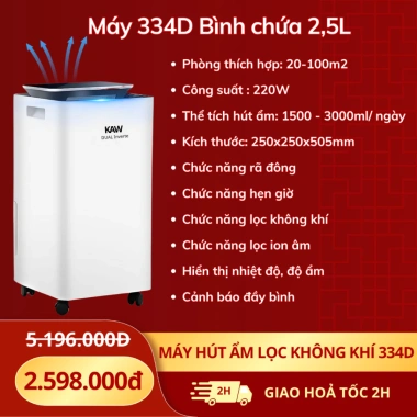 Máy hút ẩm lọc không khí KAW cầm tay – giảm ẩm mốc phòng ngủ, tủ quần áo, bảo hành 12 tháng, giá chỉ 1.62 triệu 10