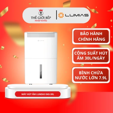 Máy hút ẩm Lumias D6E 12-60L, BH 18 tháng, tự dừng khi đầy, lọc ion bạc, giảm 21%
