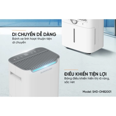 Máy Hút Ẩm Sunhouse SHD-DHB2.001 20L/Ngày 35m² Bảo Hành 12-36 Tháng 4,365,000 VND 5