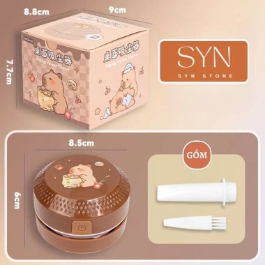 Máy hút bụi bàn mini văn phòng, bàn làm việc, bàn phím - Tặng pin, chỉ 80.000đ 3