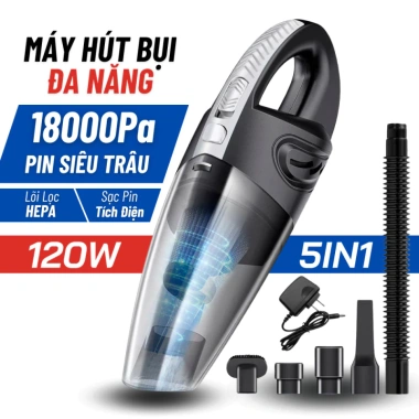 Máy hút bụi cầm tay 5in1 18.000PA không dây mạnh cho giường, nệm, sofa, ô tô giá 239.000 2