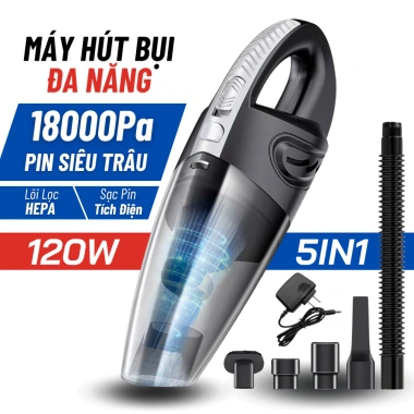 Máy hút bụi cầm tay 5in1 18.000PA không dây mạnh cho giường, nệm, sofa, ô tô giá 239.000 10