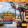 Máy hút bụi cầm tay BRUSI 48.000PA Pin sạc, lực hút mạnh, tặng 8 phụ kiện