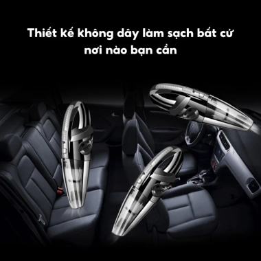 Máy Hút Bụi Cầm Tay Công Suất Lớn Mini Không Dây Đa Năng, Nhỏ Gọn Dùng Cho Ô Tô và Gia Đình - Giá Tốt 268k