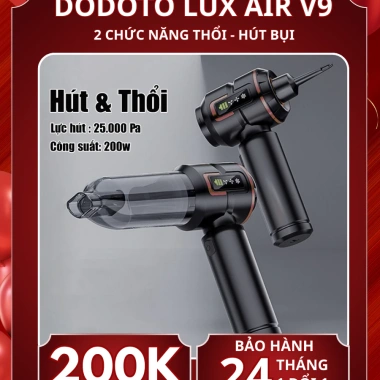 Máy hút bụi cầm tay Dododo Mini không dây V9, động cơ không chổi than, bảo hành 24 tháng 2