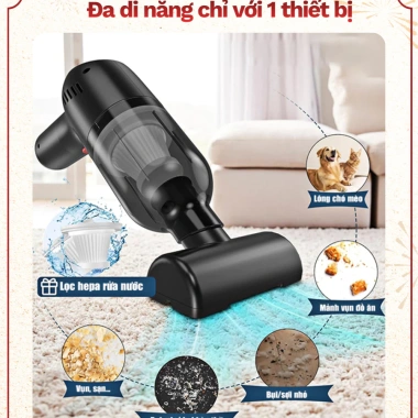 Máy hút bụi cầm tay Dodoto 20.000Pa không dây, bảo hành 24 tháng - Giá 470.000₫