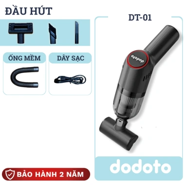 Máy hút bụi cầm tay Dodoto 20.000Pa không dây, bảo hành 24 tháng - Giá 470.000₫
