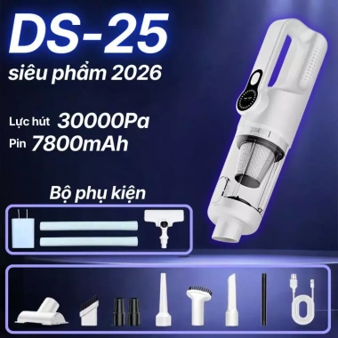 Máy hút bụi cầm tay Dodoto DS-25 - Động cơ không chổi than, lực hút 30.000Pa, bảo hành 24 tháng, 1,3 triệu