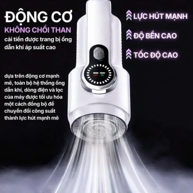 Máy hút bụi cầm tay Dodoto DS-25 - Động cơ không chổi than, lực hút 30.000Pa, bảo hành 24 tháng, 1,3 triệu