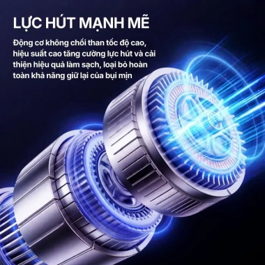 Máy hút bụi cầm tay Dodoto DS-25 - Động cơ không chổi than, lực hút 30.000Pa, bảo hành 24 tháng, 1,3 triệu