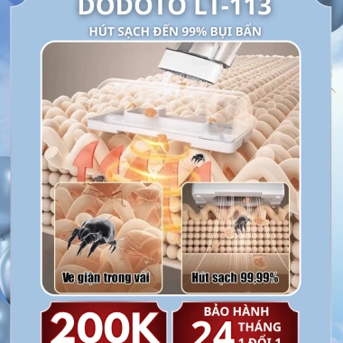 Máy hút bụi cầm tay dodoto LT113CG mini không dây, lực hút 20.000 Pa, bảo hành 24 tháng - Giá chỉ 825.000 VND