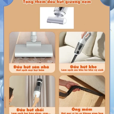 Máy hút bụi cầm tay dodoto LT113CG mini không dây, lực hút 20.000 Pa, bảo hành 24 tháng - Giá chỉ 825.000 VND 5 Máy hút bụi cầm tay dodoto LT113CG mini không dây, lực hút 20.000 Pa, bảo hành 24 tháng - Giá chỉ 825.000 VND 5
