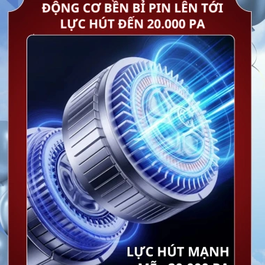 Máy hút bụi cầm tay dodoto LT113CG mini không dây, lực hút 20.000 Pa, bảo hành 24 tháng - Giá chỉ 825.000 VND