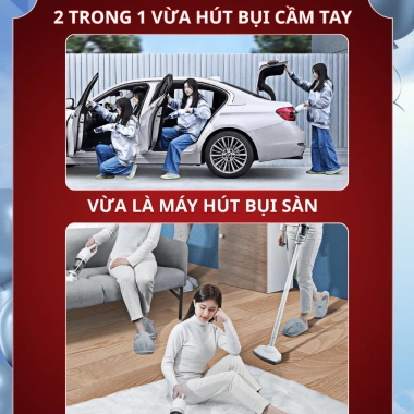 Máy hút bụi cầm tay dodoto LT113CG mini không dây, lực hút 20.000 Pa, bảo hành 24 tháng - Giá chỉ 825.000 VND