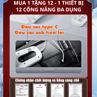 Máy hút bụi cầm tay dodoto LT113CG mini không dây, lực hút 20.000 Pa, bảo hành 24 tháng - Giá chỉ 825.000 VND