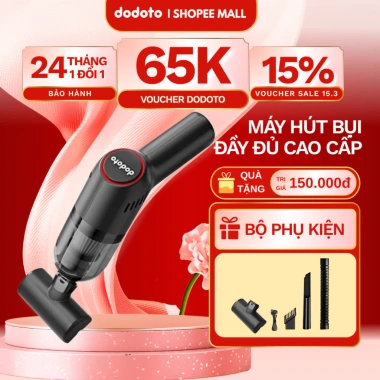 Máy hút bụi cầm tay Dodoto mini không dây 25.000Pa bảo hành 24 tháng giá 480.000₫
