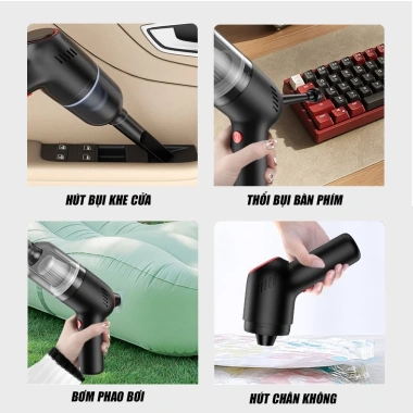 Máy hút bụi cầm tay Dodoto mini không dây 25.000Pa bảo hành 24 tháng giá 480.000₫