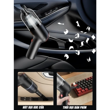 Máy hút bụi cầm tay Dodoto mini không dây 25.000Pa bảo hành 24 tháng giá 480.000₫