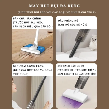 Máy hút bụi cầm tay DREAM OF LOVE - Hút sạch bề mặt, đa năng, chỉ 336.700₫