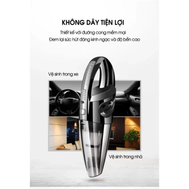 Máy hút bụi cầm tay không dây 120W, lực hút 12.000PA - Hàng chính hãng, giá 129k 2