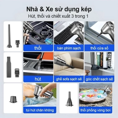 Máy hút bụi cầm tay không dây 15.000PA, siêu mạnh, nhỏ gọn - Giá ưu đãi 299.000₫ 9 Máy hút bụi cầm tay không dây 15.000PA, siêu mạnh, nhỏ gọn - Giá ưu đãi 299.000₫ 9