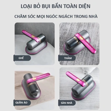Máy hút bụi cầm tay không dây 15.000PA UV khử khuẩn cho giường nệm, ga đệm, sofa - 325k 8