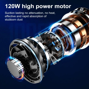 Máy hút bụi cầm tay không dây 20.000PA 120W dùng cho ô tô, giường nệm - 235k