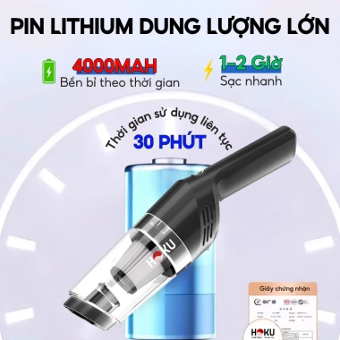 Máy Hút Bụi Cầm Tay Không Dây 25.000Pa Đa Năng HOKU MHB03 Nhỏ Gọn, Tiện Lợi, Dùng Gia Đình, Giường, Ô Tô 4 Máy Hút Bụi Cầm Tay Không Dây 25.000Pa Đa Năng HOKU MHB03 Nhỏ Gọn, Tiện Lợi, Dùng Gia Đình, Giường, Ô Tô 4