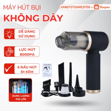 Máy Hút Bụi Cầm Tay Không Dây 5in1 Hút, Thổi, Hút Chân Không - Vệ Sinh Ô Tô & Sofa 9